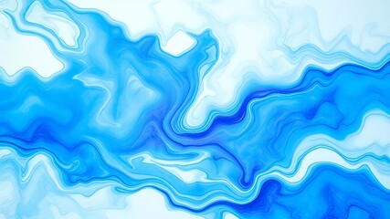 Obraz premium Abstract Swirling Blue and White Pattern With Fluid Shapes and Organic Lines