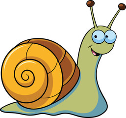 vector snail isolated on white background