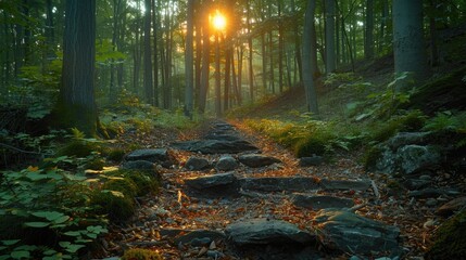 Fototapeta premium Palatinate Forest, Evening mood, Dahner Felsenland