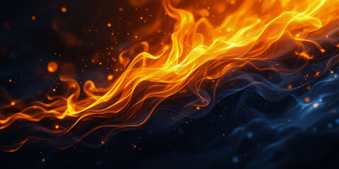 Golden Flame: Mystical Dance of Fire