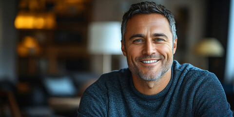 Obraz premium Portrait of an adult middle-aged man, concept