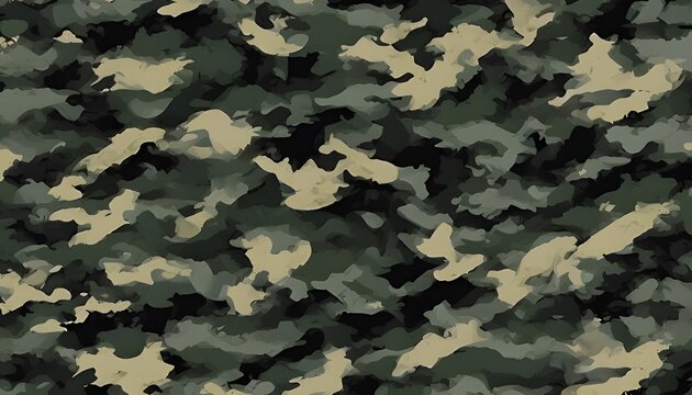 camouflage dark green pattern print for hunting clothing