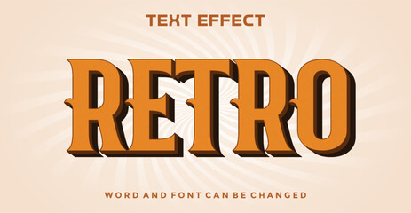 Retro  editable text effect