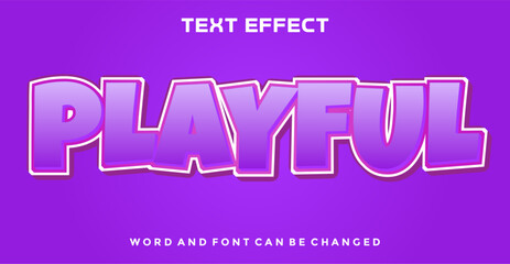 Playful  editable text effect