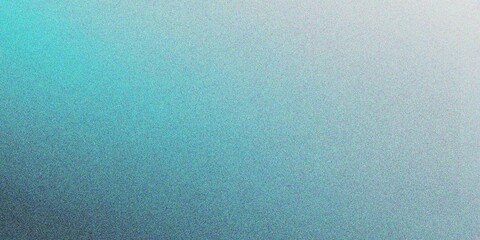 Abstract lake blue gradient background, grainy noise texture gradient