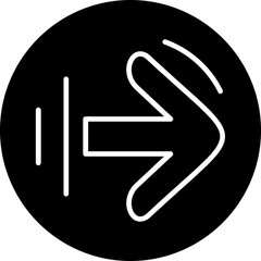 Fototapeta premium Arrow Fat Right Icon