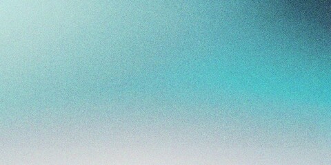 Abstract lake blue gradient background, grainy noise texture gradient