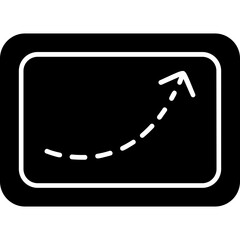 Arrow Dashed Up Icon