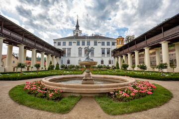 Obraz premium Historical Lysice Castle, iconic landmark in Lysice town, South Moravia, Czech Republic.