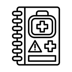 Emergency Survival Manual line icon