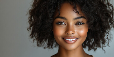 Portrait of a beautiful smiling black woman