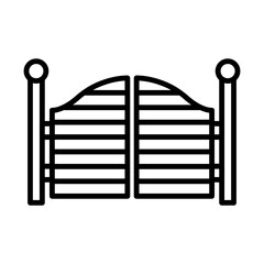 Saloon Door line icon