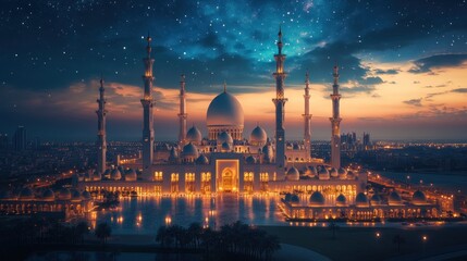 Fototapeta premium Grand Mosque at Night