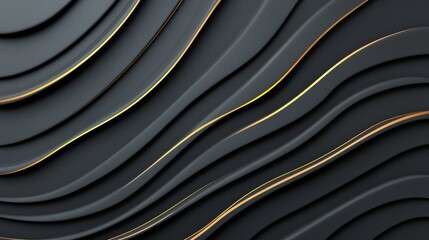 Fototapeta premium Modern dark striped metallic designs with luminous lime green accents