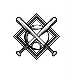 Simple Cross baseball Logo