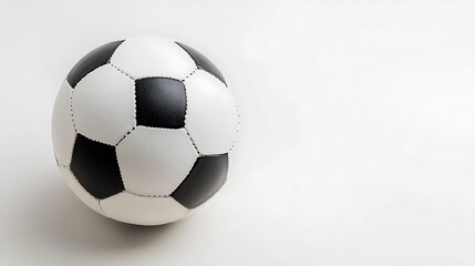 Blank sports ball on a white background. Minimalist and isolated.