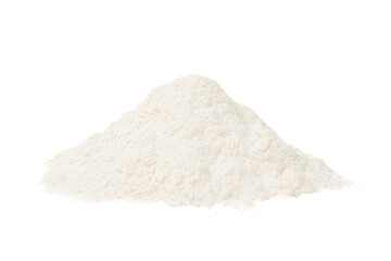 heat of white flour isolated on white background