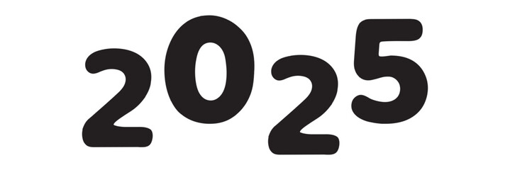 2025 . New Year logo collection. 2025 number design template.  Vector illustration  .  EPS 10