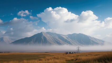 Obraz premium Majestic Mountain Landscape: Serene Nature Scenery, Perfect for Wall Art or Home Decor