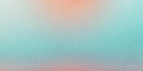 Abstract blue and orange gradient background, grainy noise texture gradient