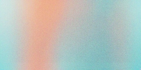 Abstract blue and orange gradient background, grainy noise texture gradient