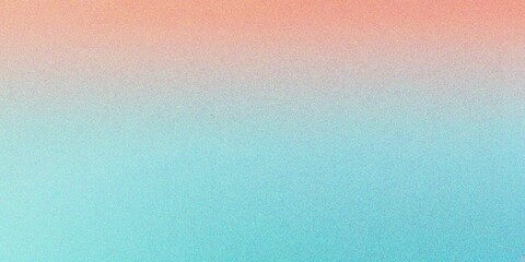 Abstract blue and orange gradient background, grainy noise texture gradient