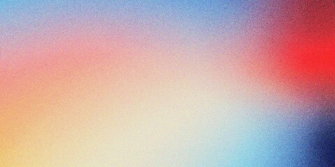 Abstract red and blue gradient background, grainy noise texture gradient
