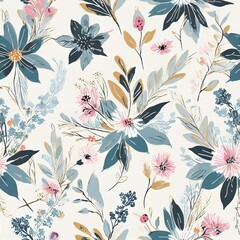 Abstract allover floral design