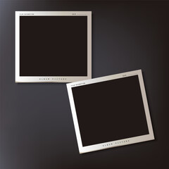 Picture frame photo retro on dark background
