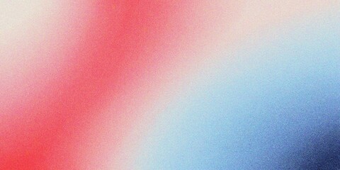 Abstract red and blue gradient background, grainy noise texture gradient