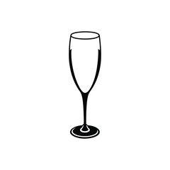 A glass silhouette icon vector illustration