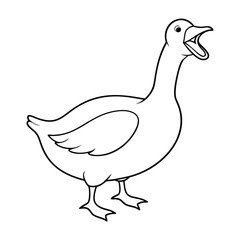  A goose roars vector illustration