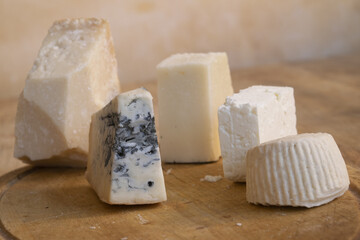selection of cheeses
