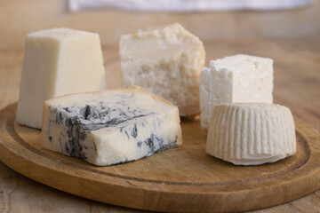 selection of cheeses
