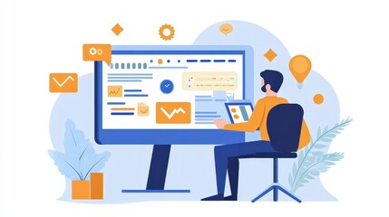 A delivery truck driving through city streets with packages, emphasizing the importance of last-mile delivery in e-commerce logistics