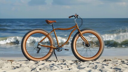 Obraz premium A BMX Bike Stand at the Side of Ocean