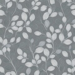 Monochrome Leaf Motif