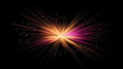 Fototapeta premium Bright powders burst, creating a stunning display on a dark backdrop