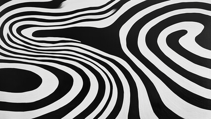 Fototapeta premium Swirling lines in the abstract design create captivating optical illusions