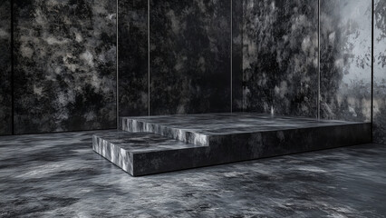 Fototapeta premium A minimalist design features smooth gradients in various shades of gray