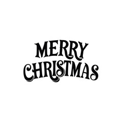 Obraz premium Christmas typography vector illustration icon