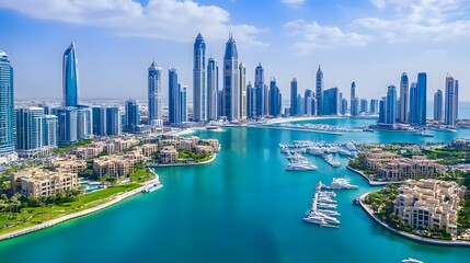 Fototapeta premium Modern Dubai Marina Skyline
