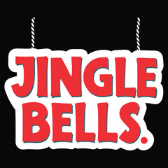 Jingle Bells typography vector illustration
