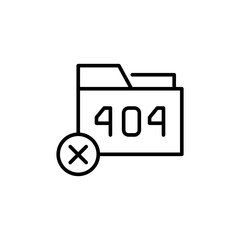 Empty folder outline icons, minimalist vector illustration ,simple transparent graphic element .Isolated on white background