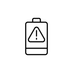 Empty battery outline icons, minimalist vector illustration ,simple transparent graphic element .Isolated on white background