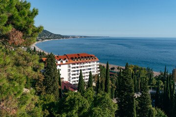 view of the sea from the castle