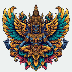 thai painting garuda vishnu