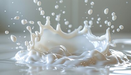 Milk drop isolated on transparent a white background 