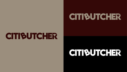 Obraz premium Citi shop,bull logo,meat shop,Alphabetic logo,Bull head ,