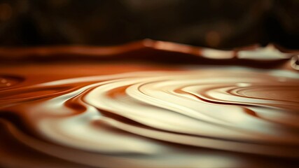 Abstract Swirling Chocolate Texture With Smooth, Rich Brown Tones and a Creamy Center